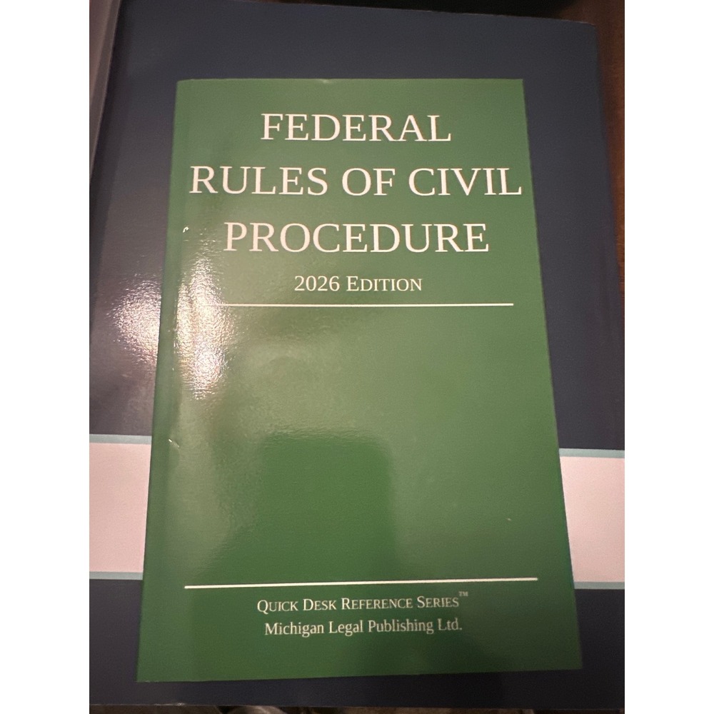 Federal Rules of Civil Procedure 2026 Edition Quick Desk Reference Law Book